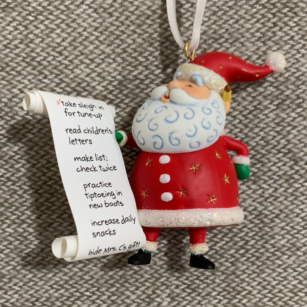 Santa So Much To Do Christmas Ornament